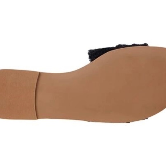 NEW Jack Rogers Women's Faux Fur Sabrina Slide BLACK COZY SANDAL SHOES SLIP ON - Picture 4 of 6